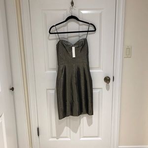 Milly metallic gold/black dress